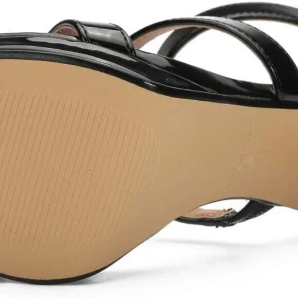 Unisex Strappy Heels Patent PU Rubber Sole 14.5 Women/13 Men High Heel Pumps - Picture 7 of 7